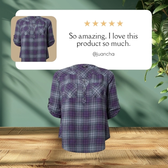 NEW! Torrid Harper 3/4 Sleeve Pullover Blouse Size M/L - Picture 6 of 11